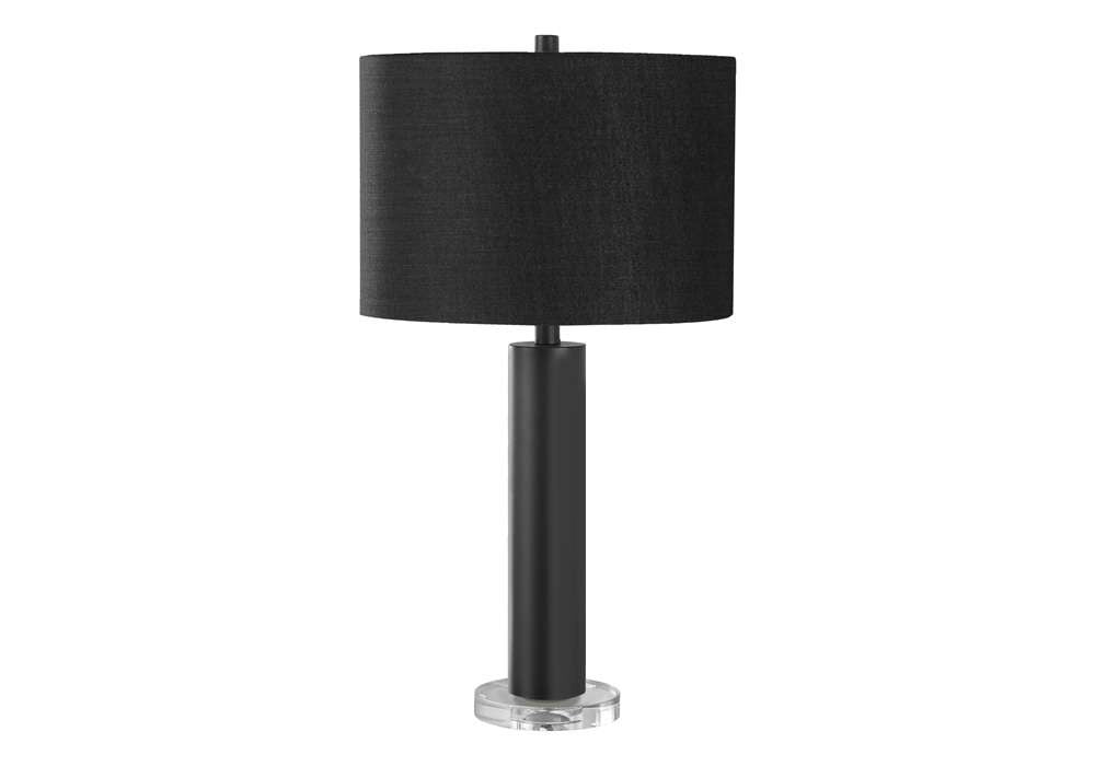 Monarch Specialties - Lighting, 28inH, Table Lamp, Black Metal, Black Shade, Contemporary, Modern - I 9658 veiw 1
