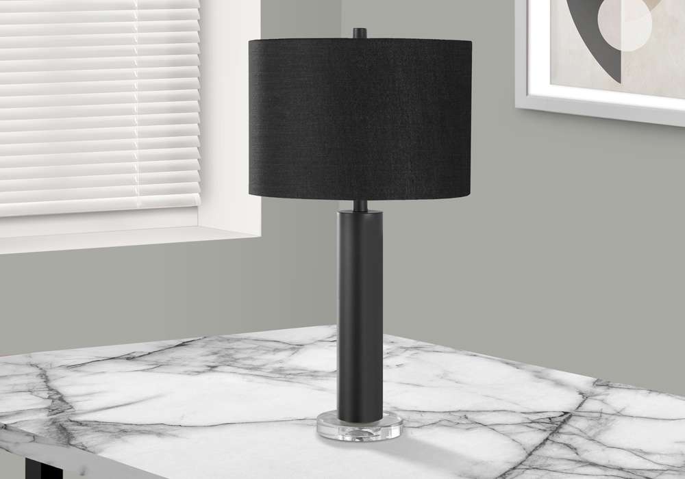 Monarch Specialties - Lighting, 28inH, Table Lamp, Black Metal, Black Shade, Contemporary, Modern - I 9658 veiw 5