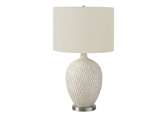Monarch Specialties - Lighting, 28inH, Table Lamp, Cream Ceramic, Ivory / Cream Shade, Contemporary - I 9607 veiw 1