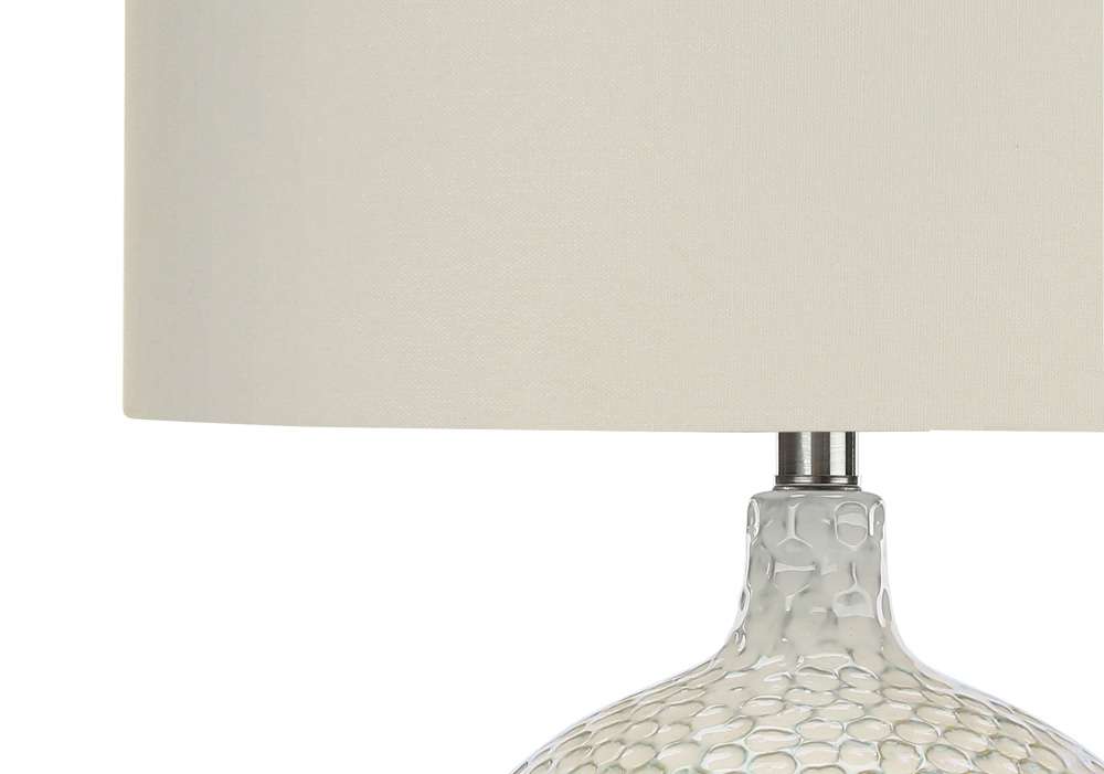 Monarch Specialties - Lighting, 28inH, Table Lamp, Cream Ceramic, Ivory / Cream Shade, Contemporary - I 9607 veiw 2