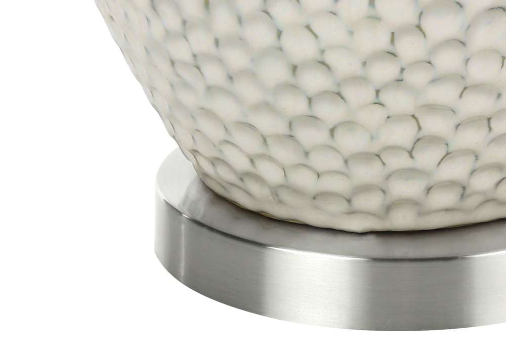 Monarch Specialties - Lighting, 28inH, Table Lamp, Cream Ceramic, Ivory / Cream Shade, Contemporary - I 9607 veiw 3