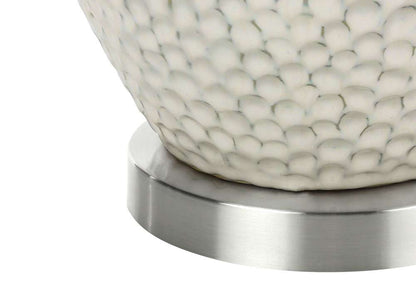 Monarch Specialties - Lighting, 28inH, Table Lamp, Cream Ceramic, Ivory / Cream Shade, Contemporary - I 9607 veiw 3