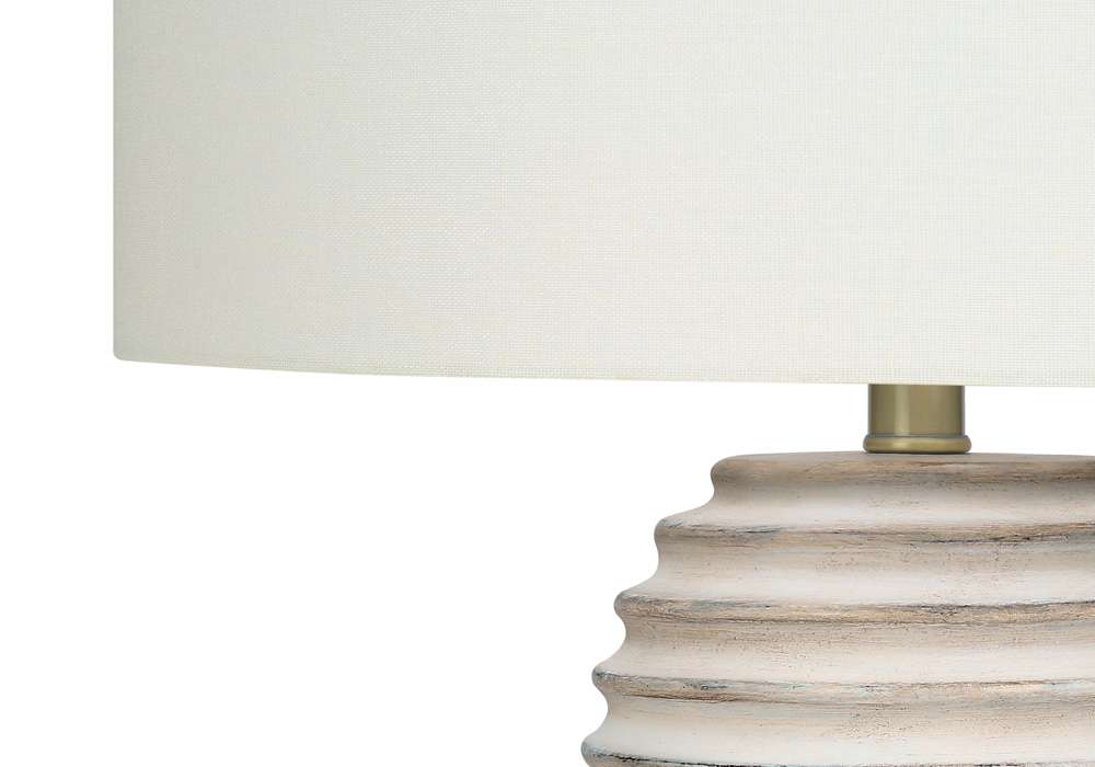 Monarch Specialties - Lighting, 28inH, Table Lamp, Cream Resin, Ivory / Cream Shade, Transitional - I 9742 veiw 3