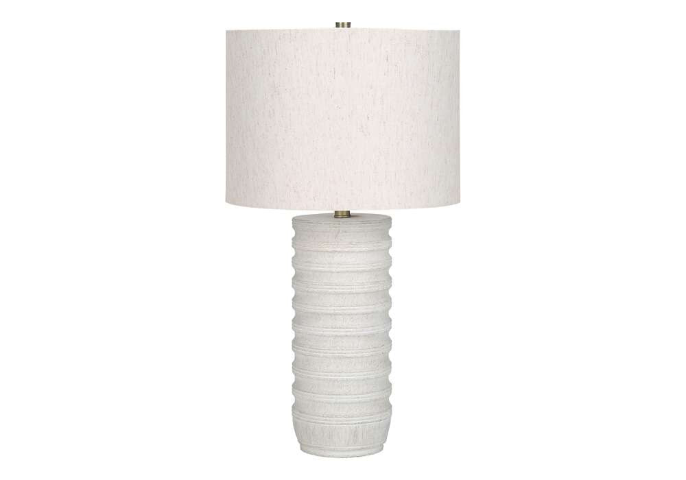 Monarch Specialties - Lighting, 28inH, Table Lamp, Cream Resin, Ivory / Cream Shade, Transitional - I 9706 veiw 1