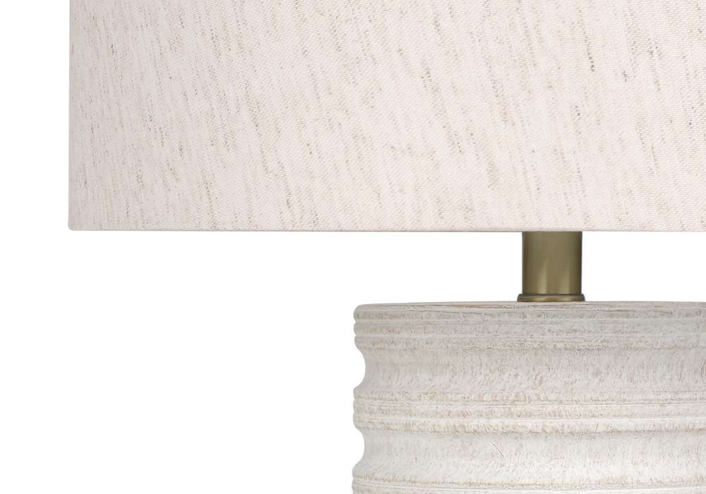 Monarch Specialties - Lighting, 28inH, Table Lamp, Cream Resin, Ivory / Cream Shade, Transitional - I 9706 veiw 3