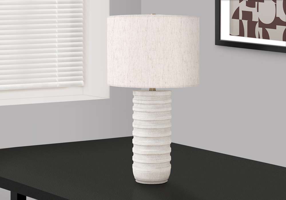 Monarch Specialties - Lighting, 28inH, Table Lamp, Cream Resin, Ivory / Cream Shade, Transitional - I 9706 veiw 5