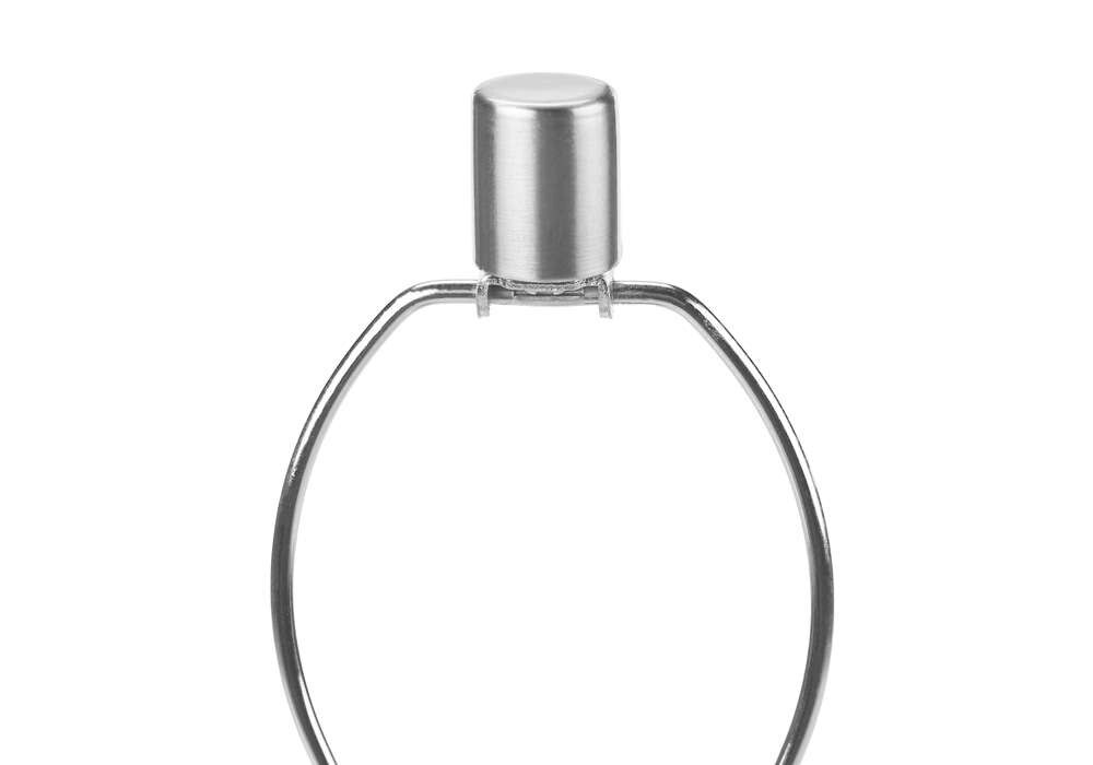 Monarch Specialties - Lighting, 28inH, Table Lamp, Nickel Metal, Ivory / Cream Shade, Contemporary - I 9657 veiw 4