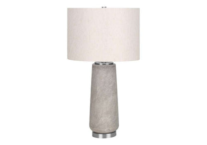Monarch Specialties - Lighting, 29inH, Table Lamp, Grey Resin, Ivory / Cream Shade, Modern - I 9712 veiw 1