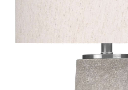 Monarch Specialties - Lighting, 29inH, Table Lamp, Grey Resin, Ivory / Cream Shade, Modern - I 9712 veiw 3