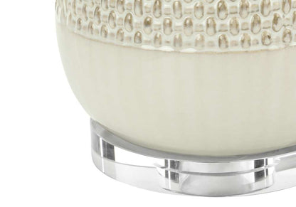 Monarch Specialties - Lighting, 31inH, Table Lamp, Cream Ceramic, Beige Shade, Contemporary - I 9605 veiw 3