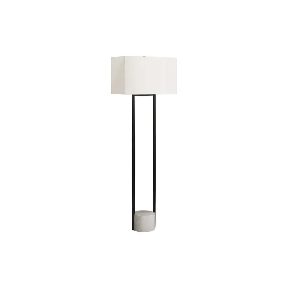 Monarch Specialties - Lighting, 62inH, Floor Lamp, Black Metal, Ivory / Cream Shade, Contemporary - I 9752 veiw 1