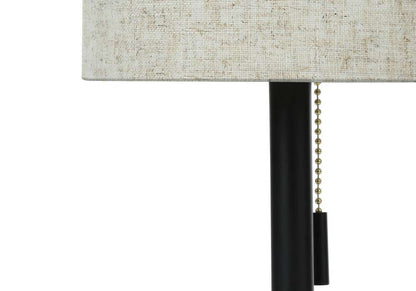 Monarch Specialties - Lighting, Set Of 2, 17inH, Table Lamp, Usb Port Included, Black Metal, Beige Shade, Contemporary - I 9650 veiw 2