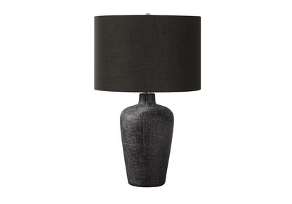 Monarch Specialties - Lighting, Table Lamp, 24inH, Black Ceramic, Black Shade, Contemporary - I 9621 veiw 1