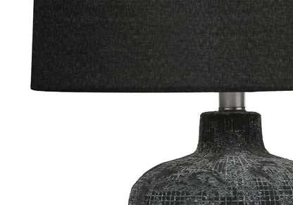 Monarch Specialties - Lighting, Table Lamp, 24inH, Black Ceramic, Black Shade, Contemporary - I 9621 veiw 2