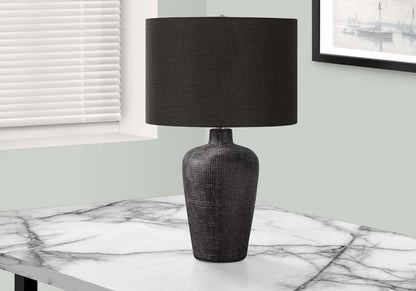 Monarch Specialties - Lighting, Table Lamp, 24inH, Black Ceramic, Black Shade, Contemporary - I 9621 veiw 5
