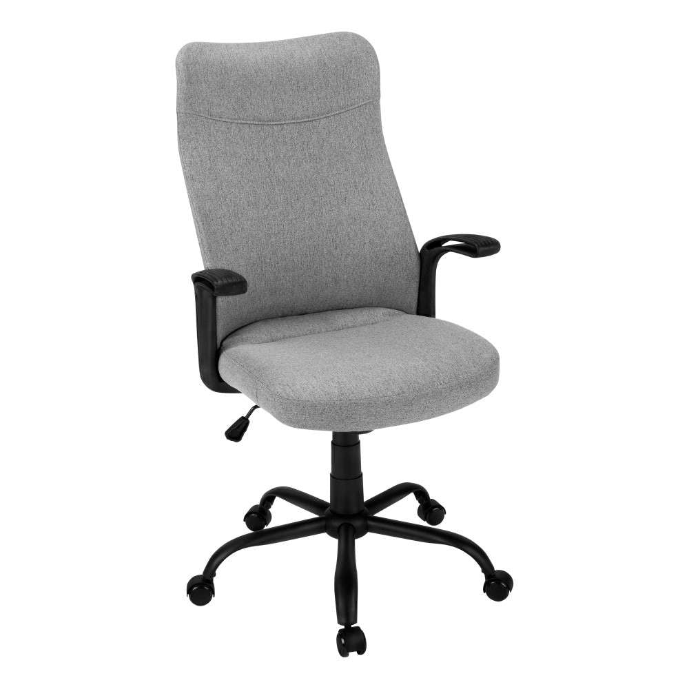 Monarch Specialties - Office Chair, Adjustable Height, Swivel, Ergonomic, Armrests, Computer Desk, Work, Metal, Mesh, Grey, Black, Contemporary, Modern - I-7325 veiw 1