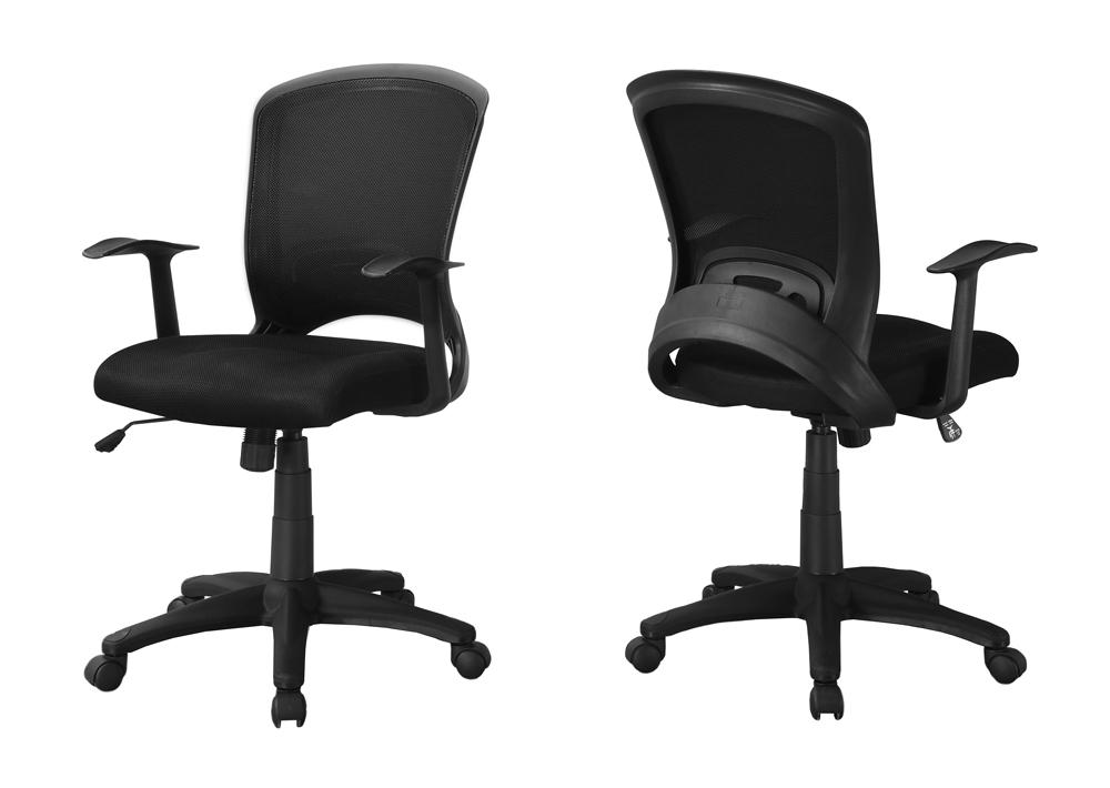 Monarch Specialties - Office Chair, Adjustable Height, Swivel, Ergonomic, Armrests, Computer Desk, Work, Metal, Mesh, Black, Contemporary, Modern - I-7265 veiw 1