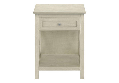 Monarch Specialties - End, Side Table, Antique White Veneer, Transitional - I 3984 veiw 2