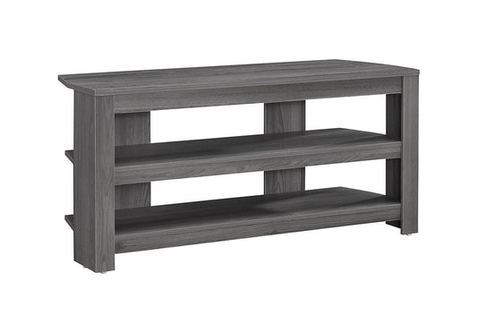 Monarch Specialties - Tv Stand, 42 Inch, Console, Media Entertainment Center, Storage Shelves, Living Room, Bedroom, Laminate, Grey, Contemporary, Modern - I-2566 view 2