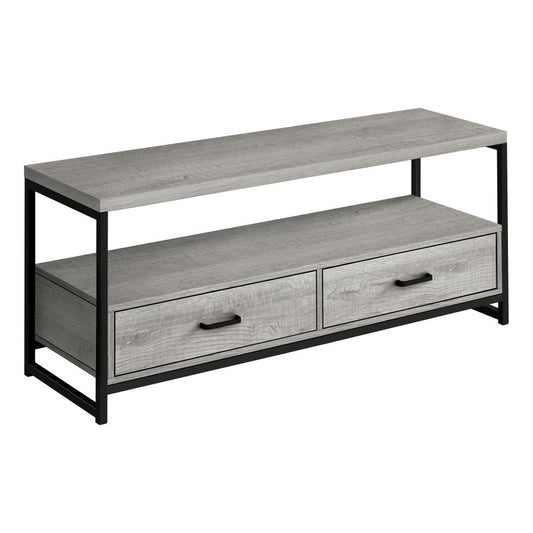 Monarch Specialties - TV Stand, 48 Inch, Console, Media Entertainment Center, Storage Drawers, Living Room, Bedroom, Laminate, Metal, Grey, Black, Contemporary, Modern - I-2871 view 1