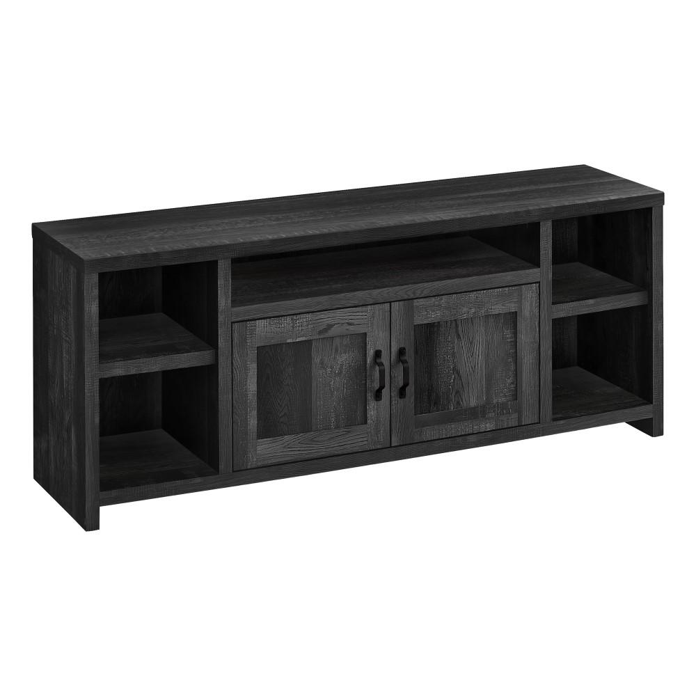 Monarch Specialties - Tv Stand, 60 Inch, Console, Media Entertainment Center, Storage Cabinet, Living Room, Bedroom, Laminate, Black, Transitional - I-2743 view 1
