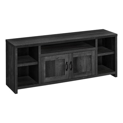 Monarch Specialties - Tv Stand, 60 Inch, Console, Media Entertainment Center, Storage Cabinet, Living Room, Bedroom, Laminate, Black, Transitional - I-2743 view 1