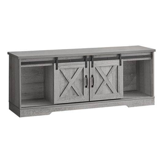 Monarch Specialties - TV Stand, 60 Inch, Console, Media Entertainment Center, Storage Cabinet, Living Room, Bedroom, Laminate, Grey, Transitional - I-2747 view 1