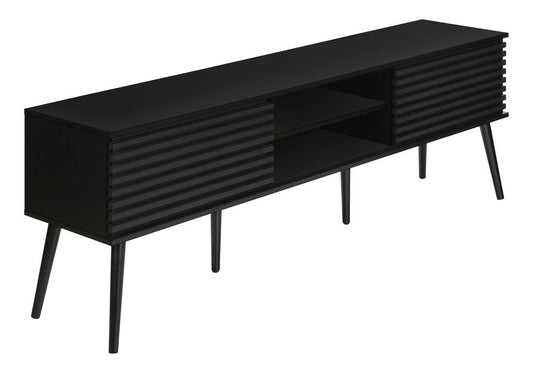 Monarch Specialties - Tv Stand, 72 Inch, Media Entertainment Center, Storage Cabinet, Console, Black Laminate, Contemporary - I-2783 view 1