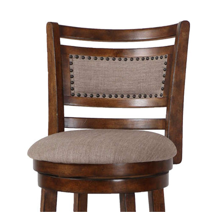 New Classic Furniture - Aberdeen 29in Bar Stool-Dk Brown With Fabric Seat - S1218-BS-FB veiw 3