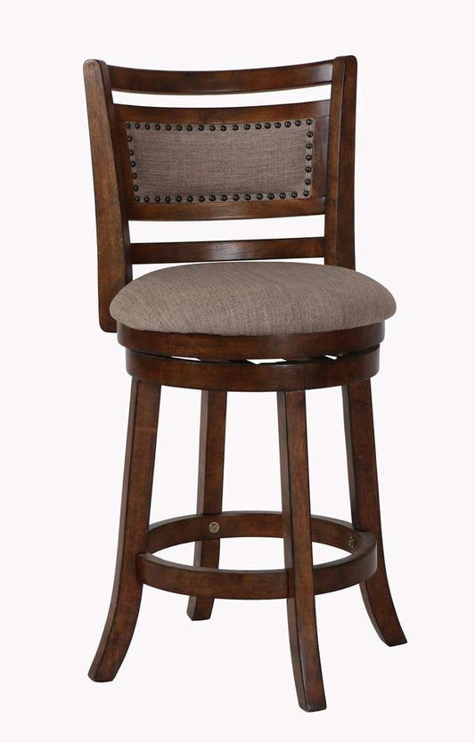 New Classic Furniture - Aberdeen 24in Counter Stool-Dk Brown With Fabric Seat - S1218-CS-FB veiw 1