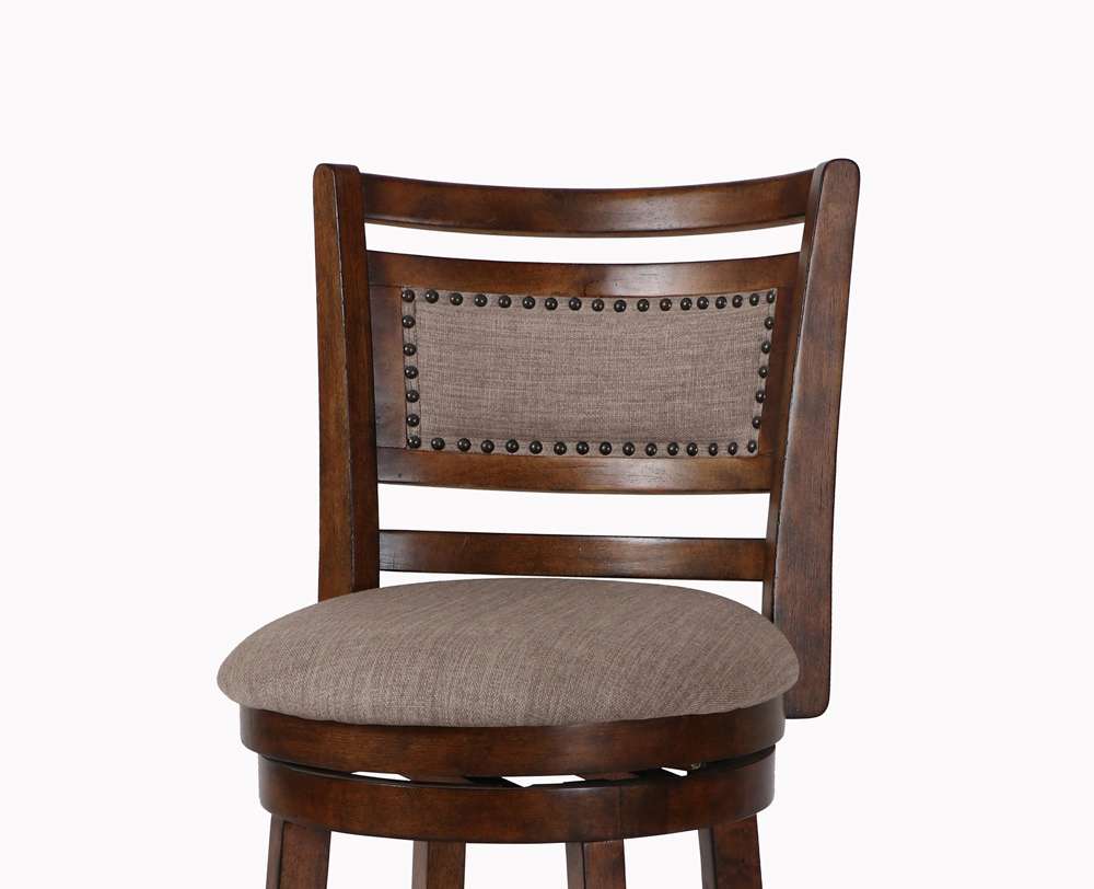 New Classic Furniture - Aberdeen 24in Counter Stool-Dk Brown With Fabric Seat - S1218-CS-FB veiw 3