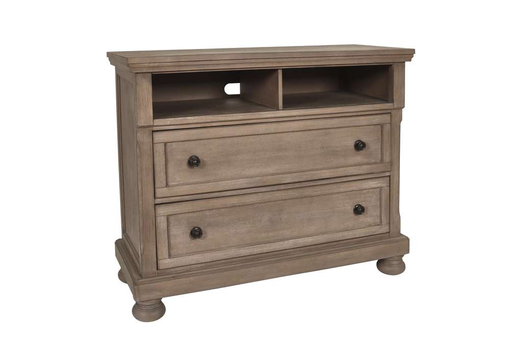 New Classic Furniture - Allegra Media Console-Pewter - B2159-078 veiw 1