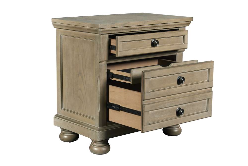 New Classic Furniture - Allegra Nightstand -Pewter - B2159-040 veiw 2