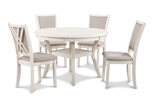 New Classic Furniture - Amy 5Pc Round Dining Set- Bisque - D3651-50S-BSQ view 1