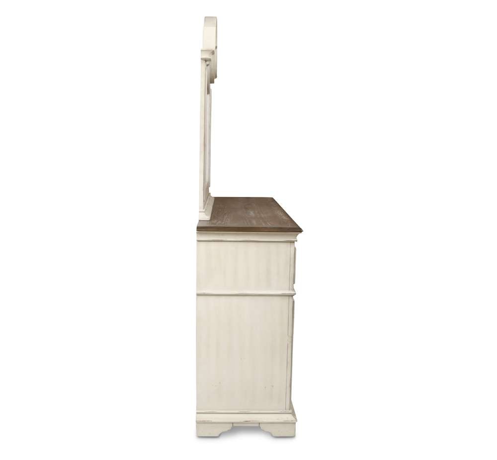 New Classic Furniture - Anastasia Mirror - Ant. White - B1731-060 veiw 3