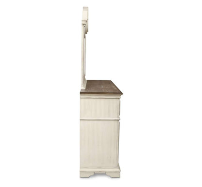 New Classic Furniture - Anastasia Mirror - Ant. White - B1731-060 veiw 3