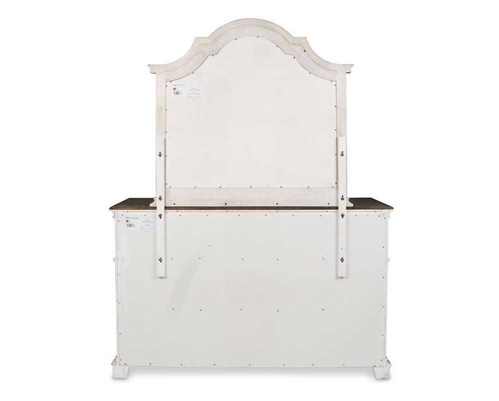 New Classic Furniture - Anastasia Mirror - Ant. White - B1731-060 veiw 4