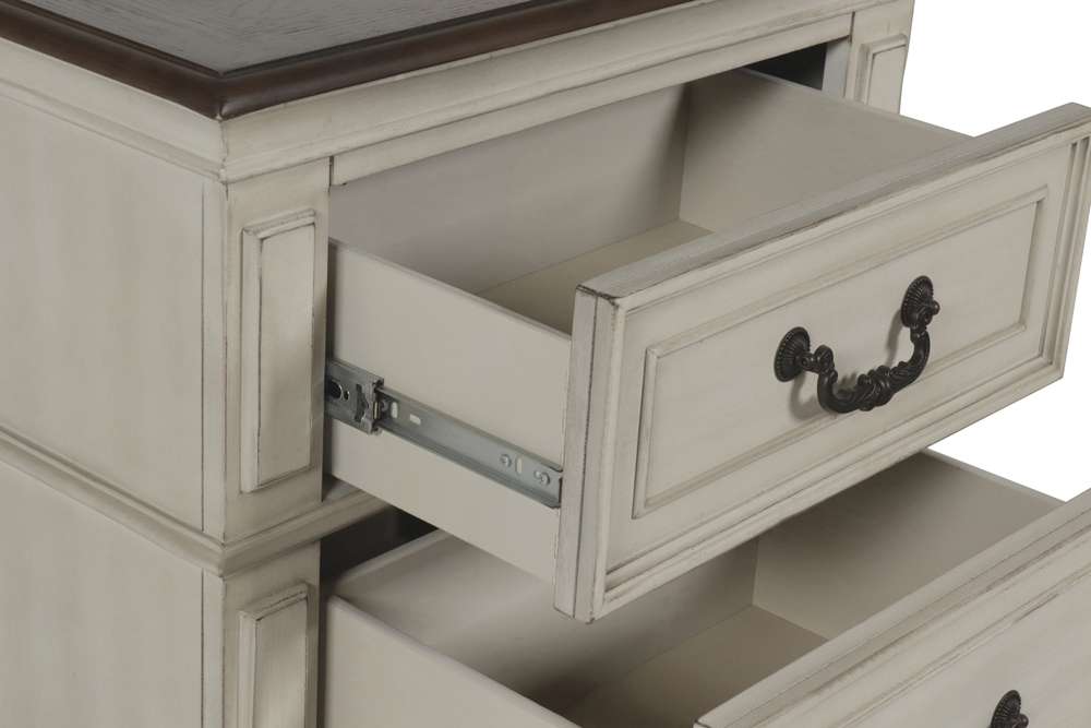 New Classic Furniture - Anastasia Nightstand - Ant. White - B1731-040 veiw 4