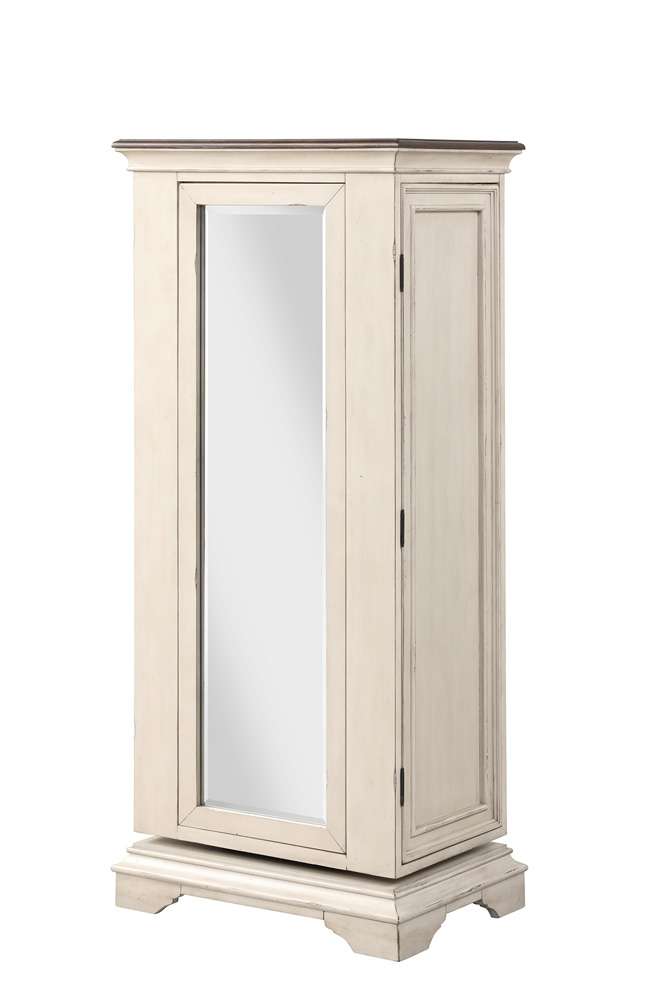 New Classic Furniture - Anastasia Wood 7 Drawer Swivel Lingerie Chest, Antique White - B1731-079 veiw 5