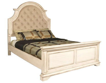 New Classic Furniture - Anastasia Wood Western King Bed, Antique White - 00-1731-200 veiw 1