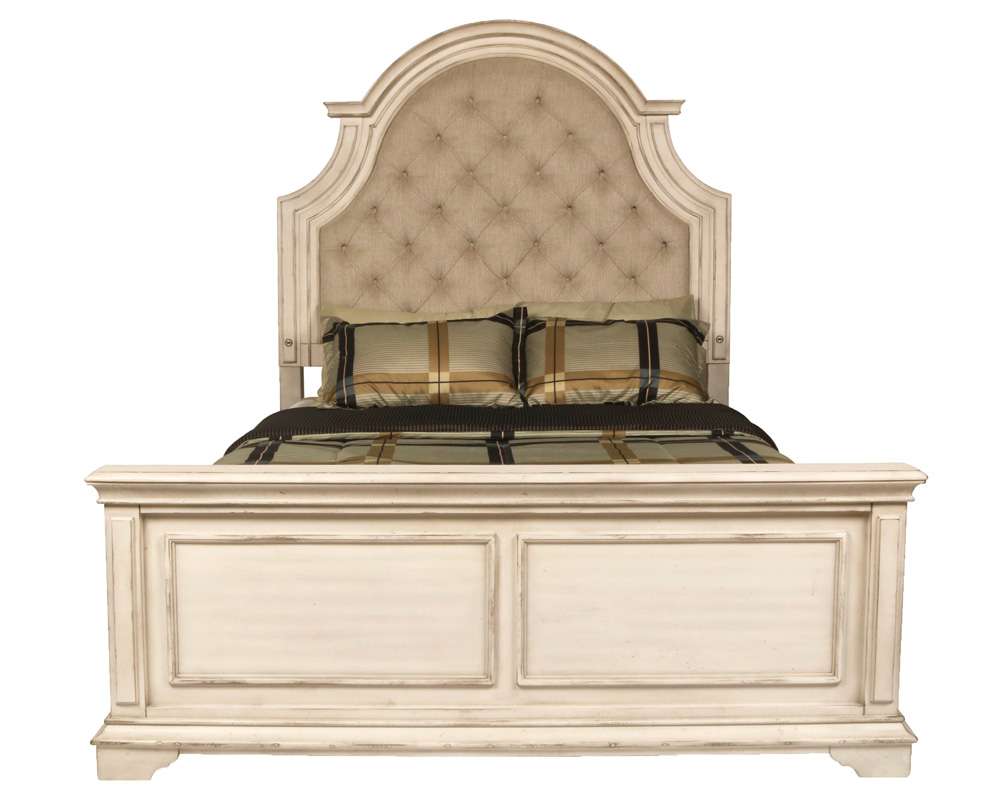 New Classic Furniture - Anastasia Wood Western King Bed, Antique White - 00-1731-200 veiw 3