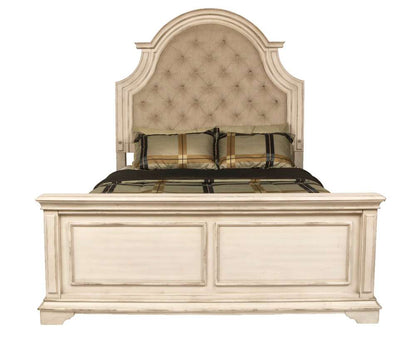 New Classic Furniture - Anastasia Wood Western King Bed, Antique White - 00-1731-200 veiw 3