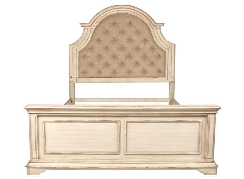 New Classic Furniture - Anastasia Wood Western King Bed, Antique White - 00-1731-200 veiw 4