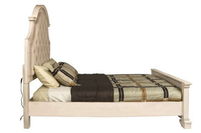 New Classic Furniture - Anastasia Wood Western King Bed, Antique White - 00-1731-200 veiw 5