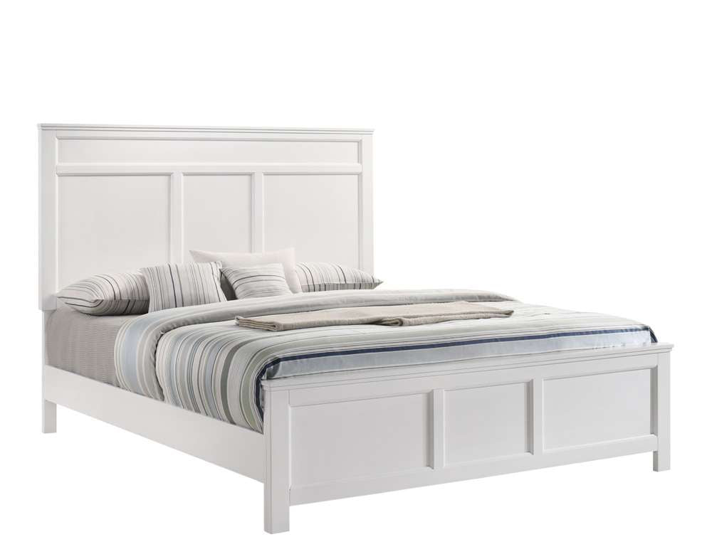 New Classic Furniture - Andover 6/6 Ek Bed -White - 00-677W-100 veiw 2
