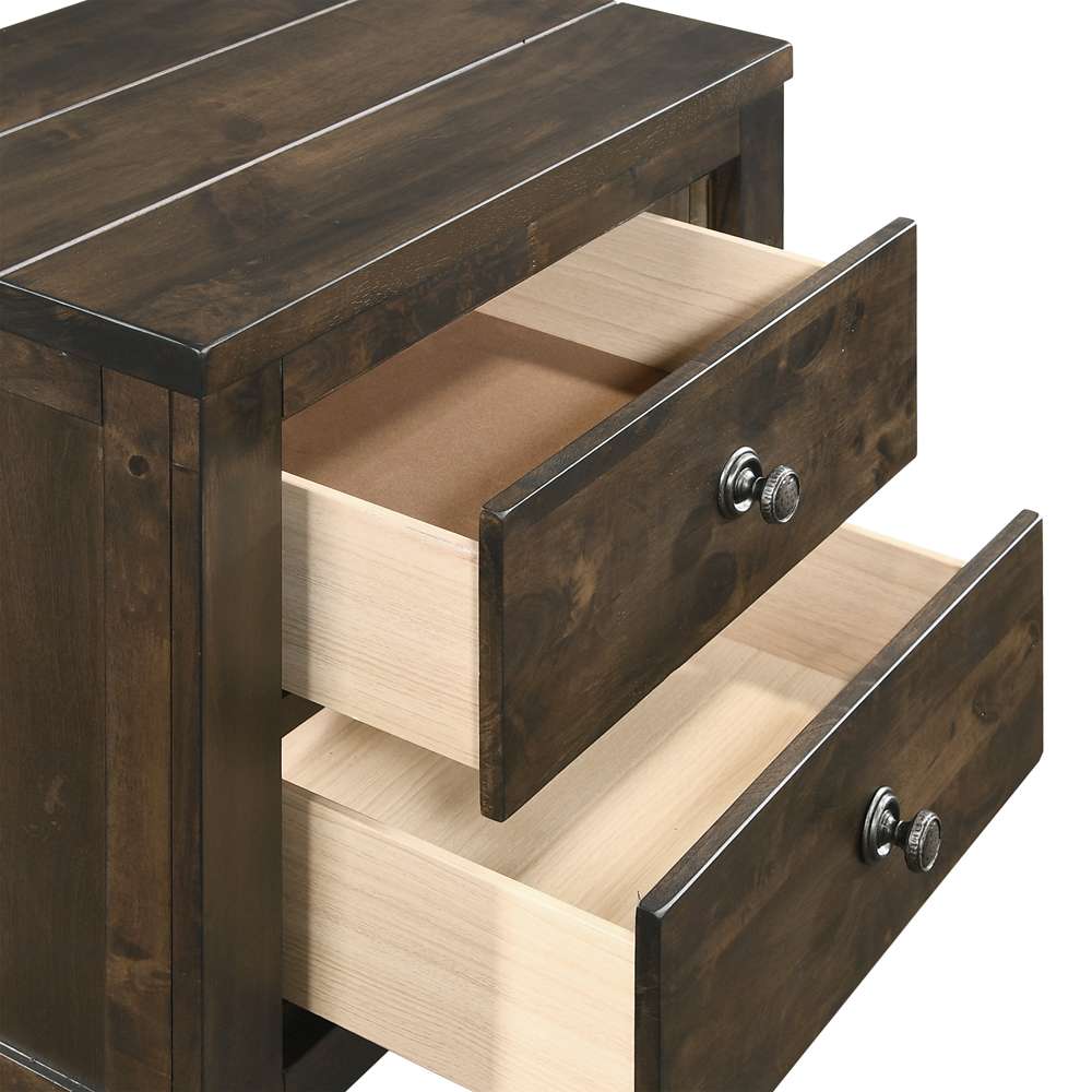 New Classic Furniture - Blue Ridge Nightstand-Rustic Gray - B1334-040 veiw 4