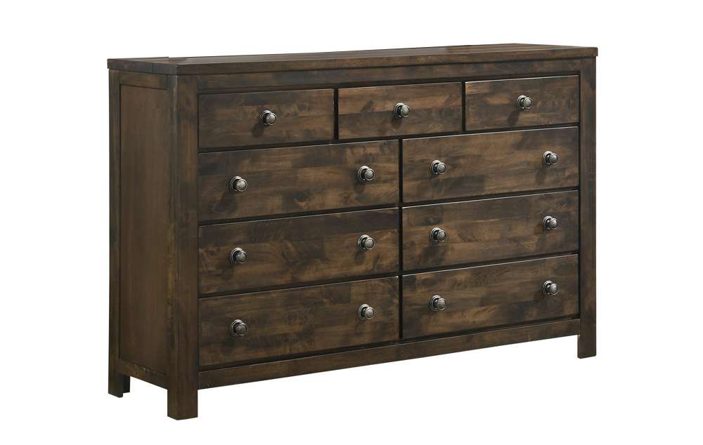 New Classic Furniture - Blue Ridge Wood 9 Drawer Dresser, Rustic Gray - B1334-050 veiw 1