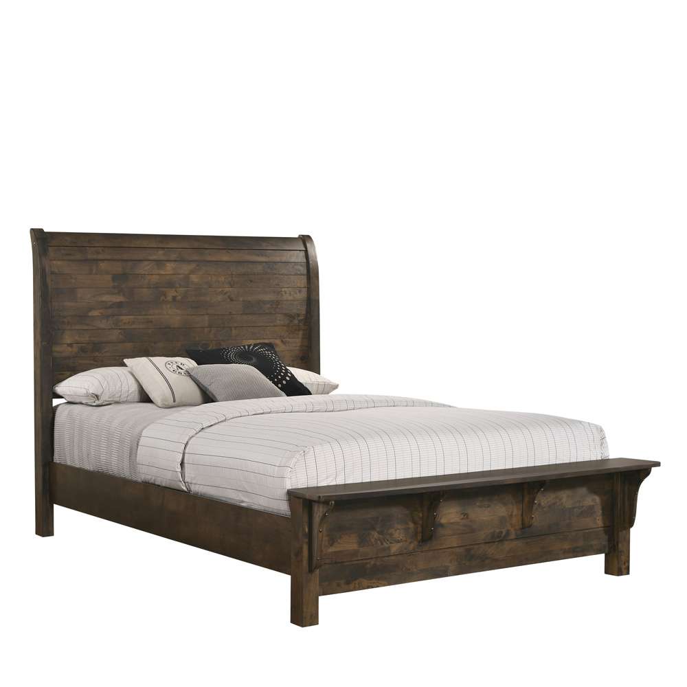 New Classic Furniture - Blue Ridge Wood Queen Bed, Rustic Gray - 00-1334-300 veiw 2