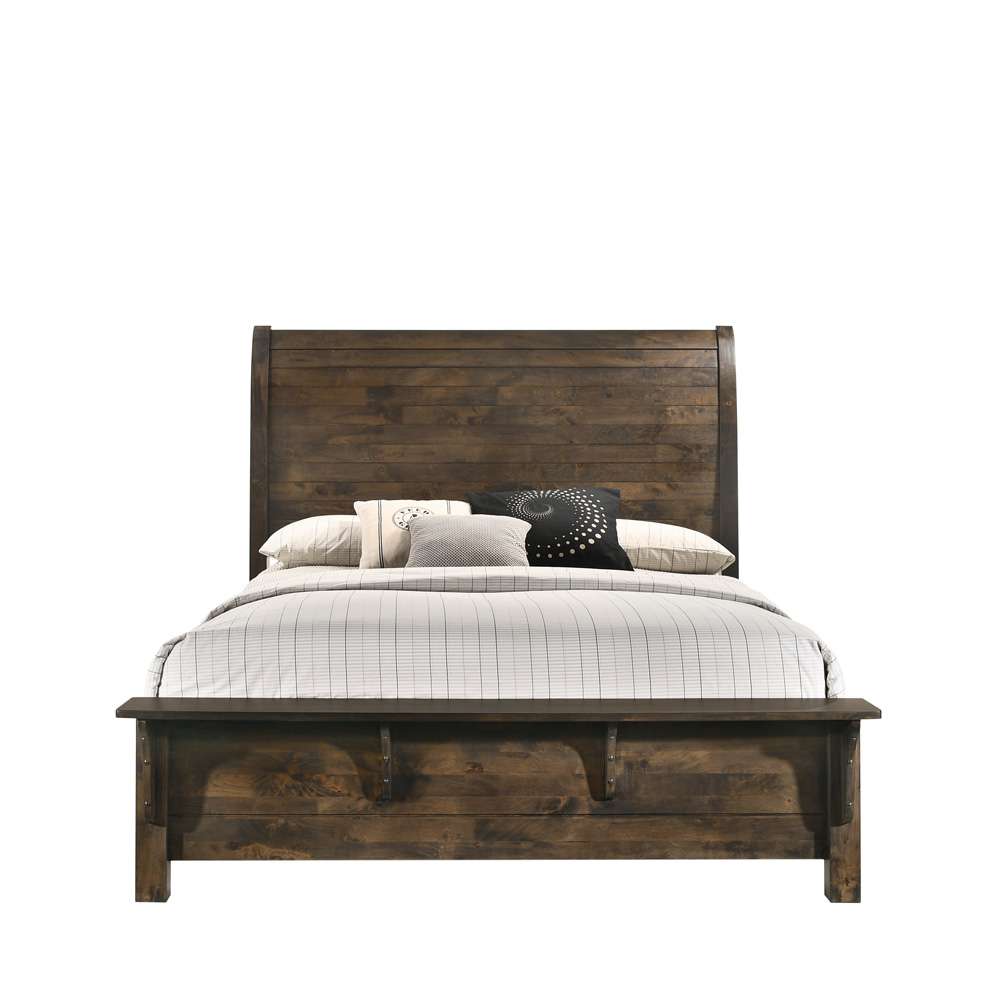 New Classic Furniture - Blue Ridge Wood Queen Bed, Rustic Gray - 00-1334-300 veiw 3