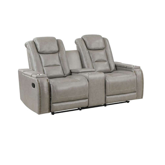 New Classic Furniture - Breckenridge Console Loveseat W/ Dual Recliners-Lt Gray - L3183-25-LGY veiw 1